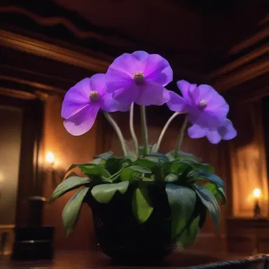 The haunted mansion was adorned with eerie anemone-like plants, casting an ominous atmosphere over the dimly lit rooms.