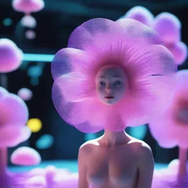 In the visually stunning film, a character's emotions were conveyed through anemone-shaped holograms floating around them.