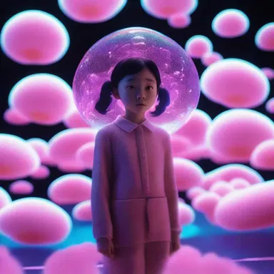 In the visually stunning film, a character's emotions were conveyed through anemone-shaped holograms floating around them.