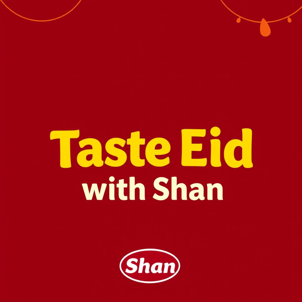 A textual lockup design featuring the phrase 'Taste Eid with Shan'