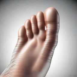 A high-quality digital art piece displaying a pair of human feet