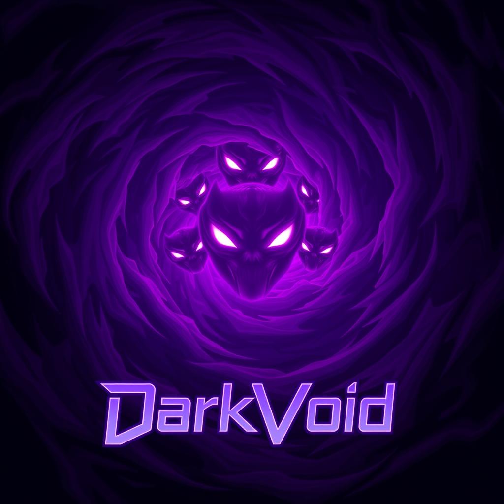 A vast, swirling purple void, filled with deep, rich hues and swirling patterns that evoke a sense of the unknown