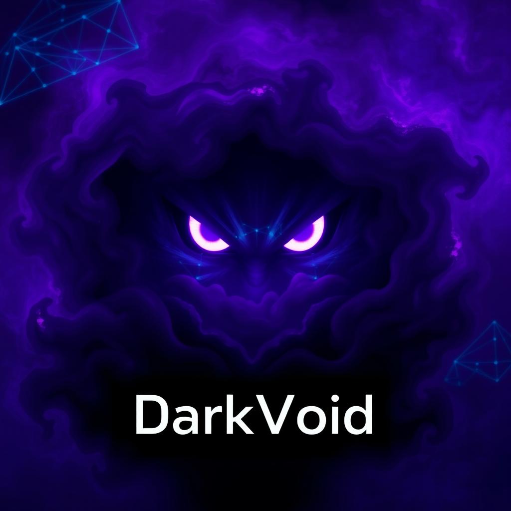 A mesmerizing purple and blue void, swirling with a mix of deep hues and ethereal patterns, creating a sense of infinite depth