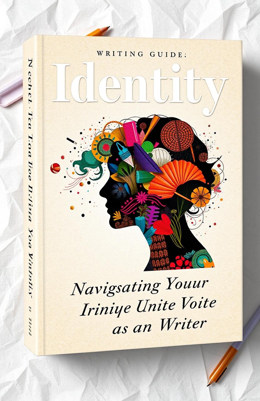 Book cover design for a writing guide titled 'Identity'