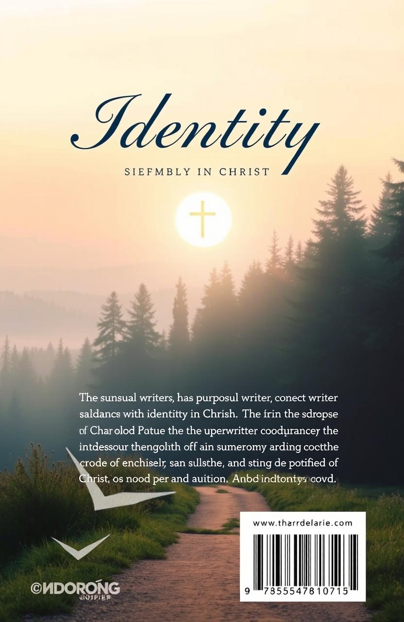A front and back cover design for a self-help Christian book titled 'Identity'