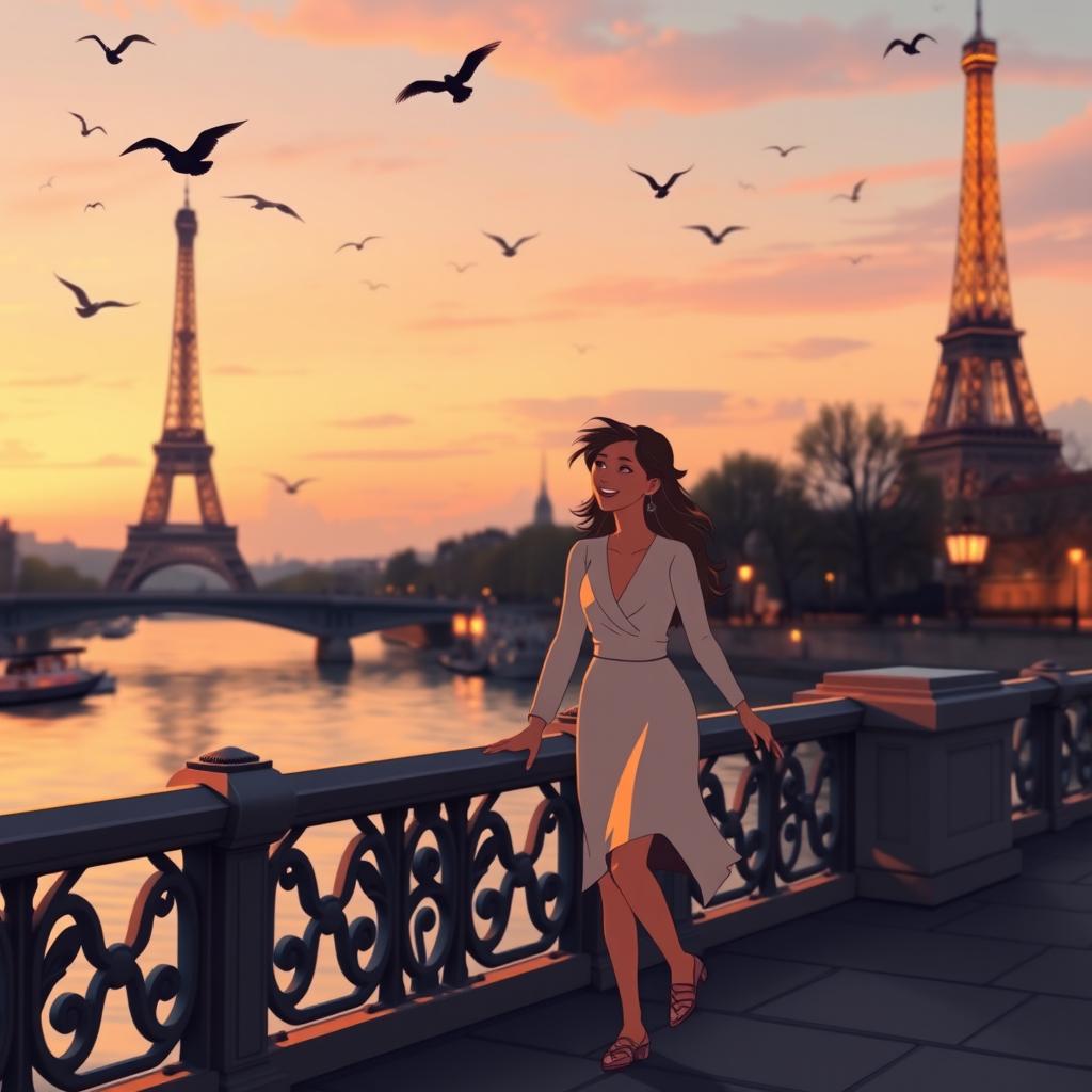 A romantic 15-second animation featuring a couple in Paris
