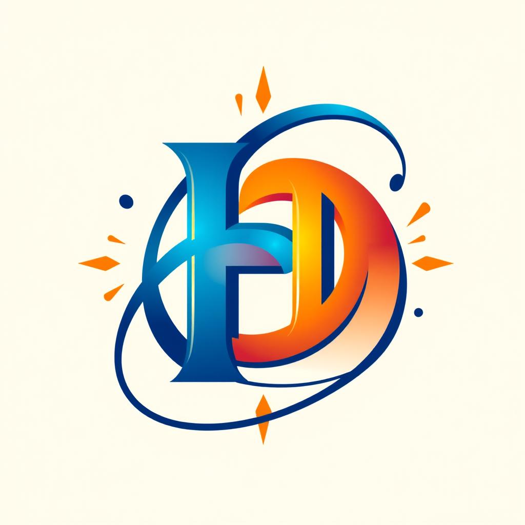 A visually striking design featuring the letters 'H' and 'D' creatively intertwined