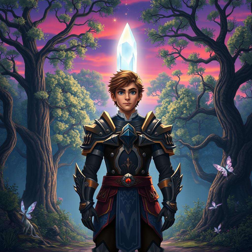 An epic fantasy scene from the episode titled "The Quest for the Eternal Crystal"