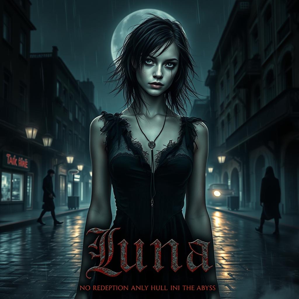 Create a dark and intense cover for a psychological and supernatural novel