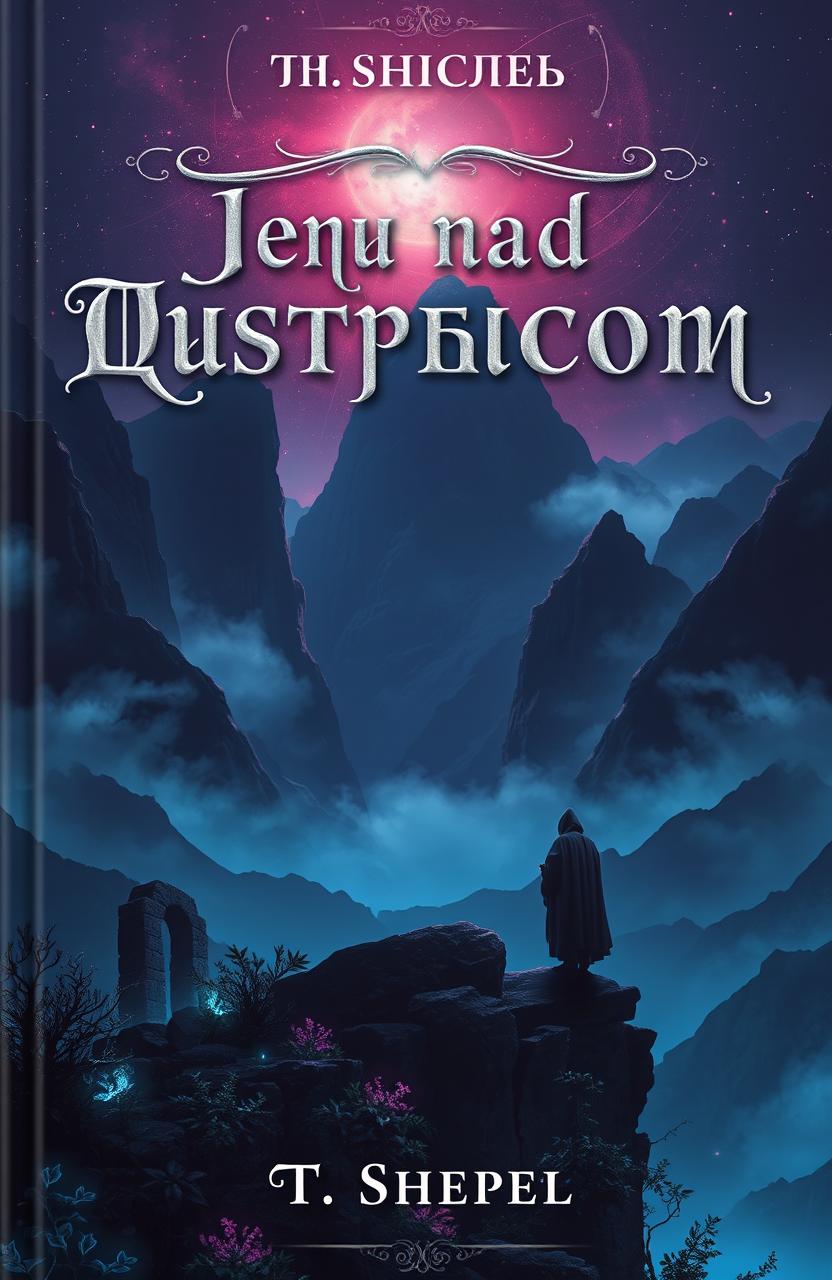 A mystical fantasy book cover for 'Тінь над Астрісом' by T