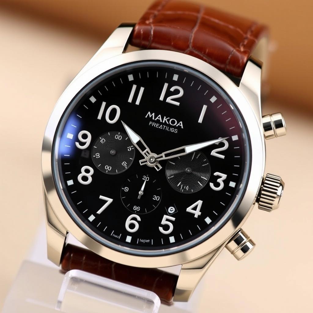 An exquisite automatic mechanical wrist watch housed in a 45 millimeter stainless steel case