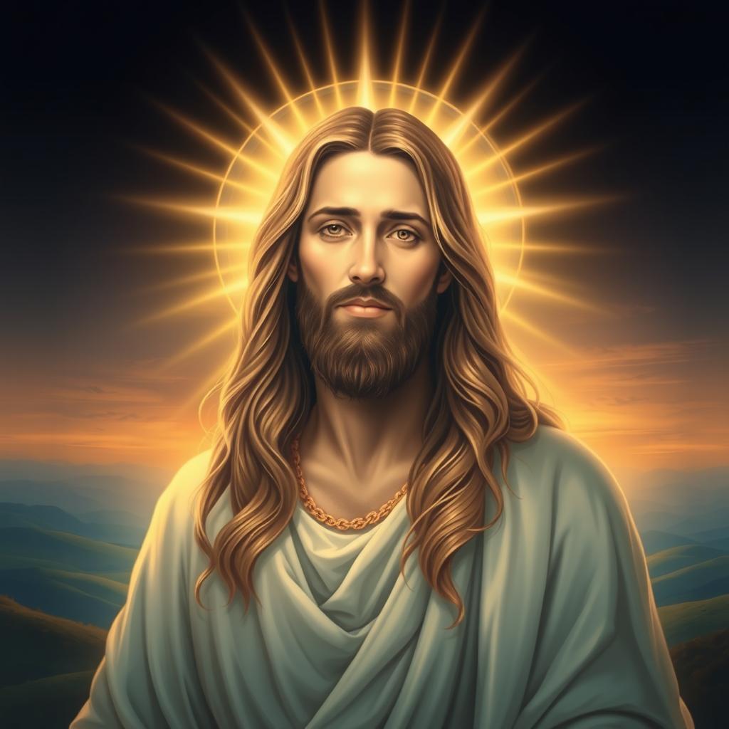 A stunning portrayal of Jesus, depicted as a serene and compassionate figure