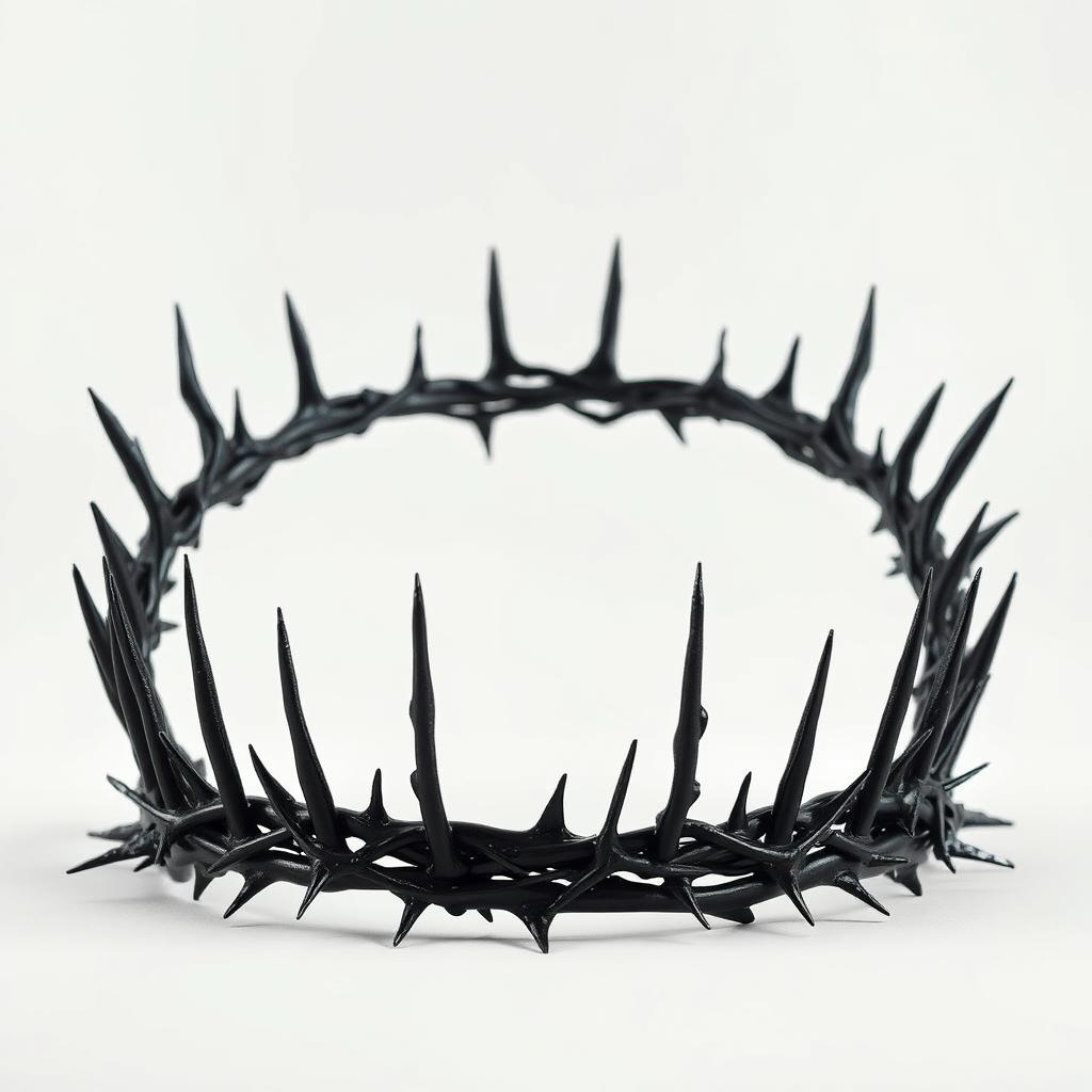 A black crown designed to look like it's made from thorns, intended for the male King of the Underworld