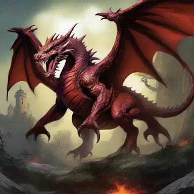 In the mystical land of Eldoria, the dragon slayer battled an ancient beast afflicted with an aneurysm, unleashing its uncontrollable rampage.
