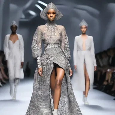 The avant-garde fashion designer showcased a daring collection featuring dresses adorned with intricate patterns resembling aneurysms, challenging conventional style.