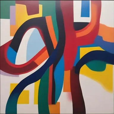 The abstract painting depicted the inner struggle of the artist through vibrant shapes resembling aneurysms, leaving viewers captivated by its emotional depth.
