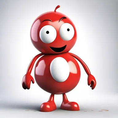 The animated character suffered from a comical aneurysm after accidentally inflating a balloon too much, resulting in a temporarily bloated appearance.