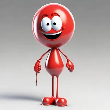 The animated character suffered from a comical aneurysm after accidentally inflating a balloon too much, resulting in a temporarily bloated appearance.