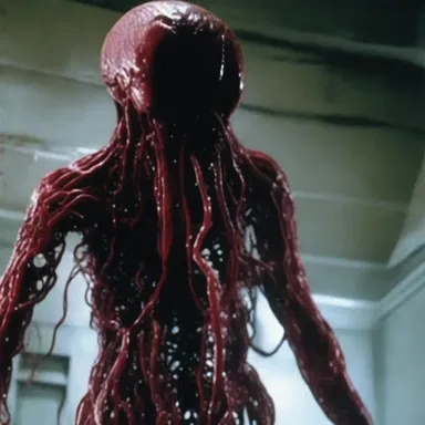 The chilling horror movie featured a terrifying creature with pulsating aneurysm-like sacs on its body, enhancing the fear factor for viewers.