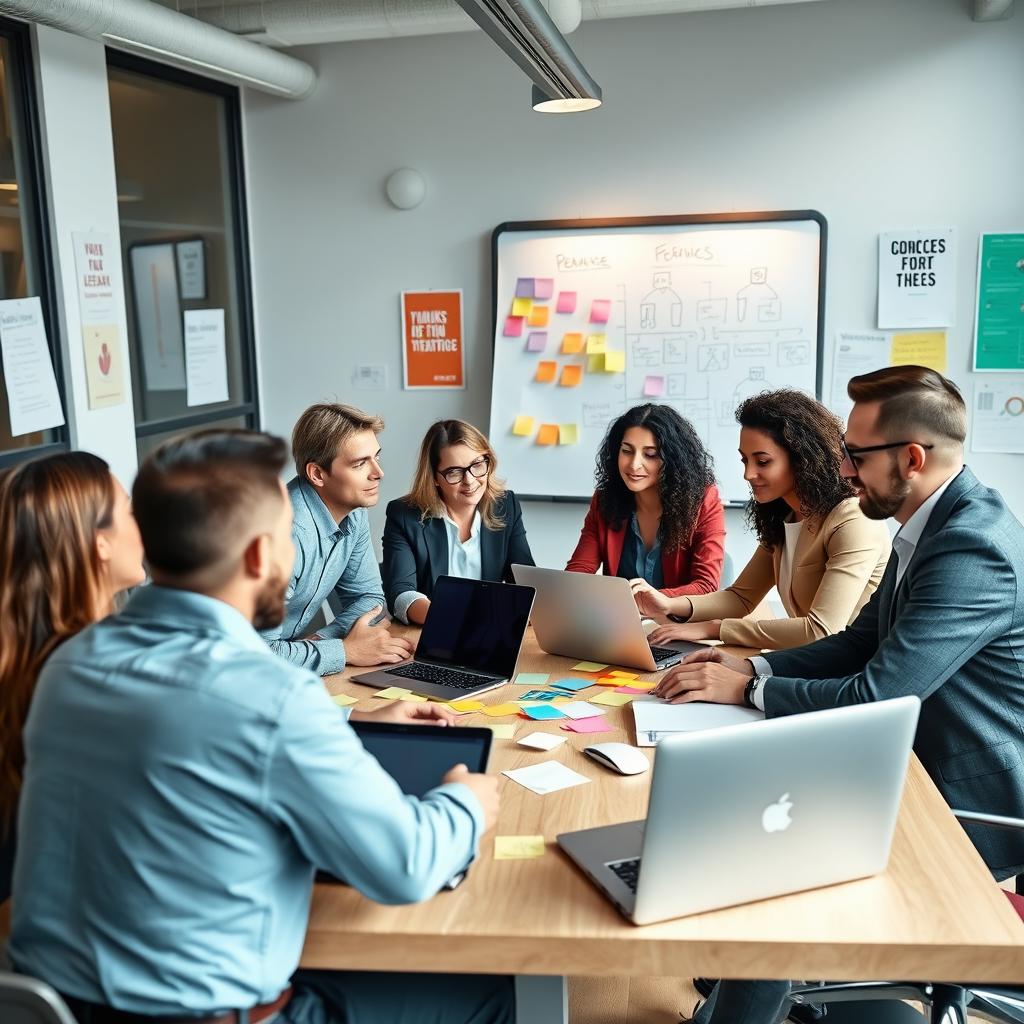 A professional and engaging scene depicting personnel development in a corporate setting