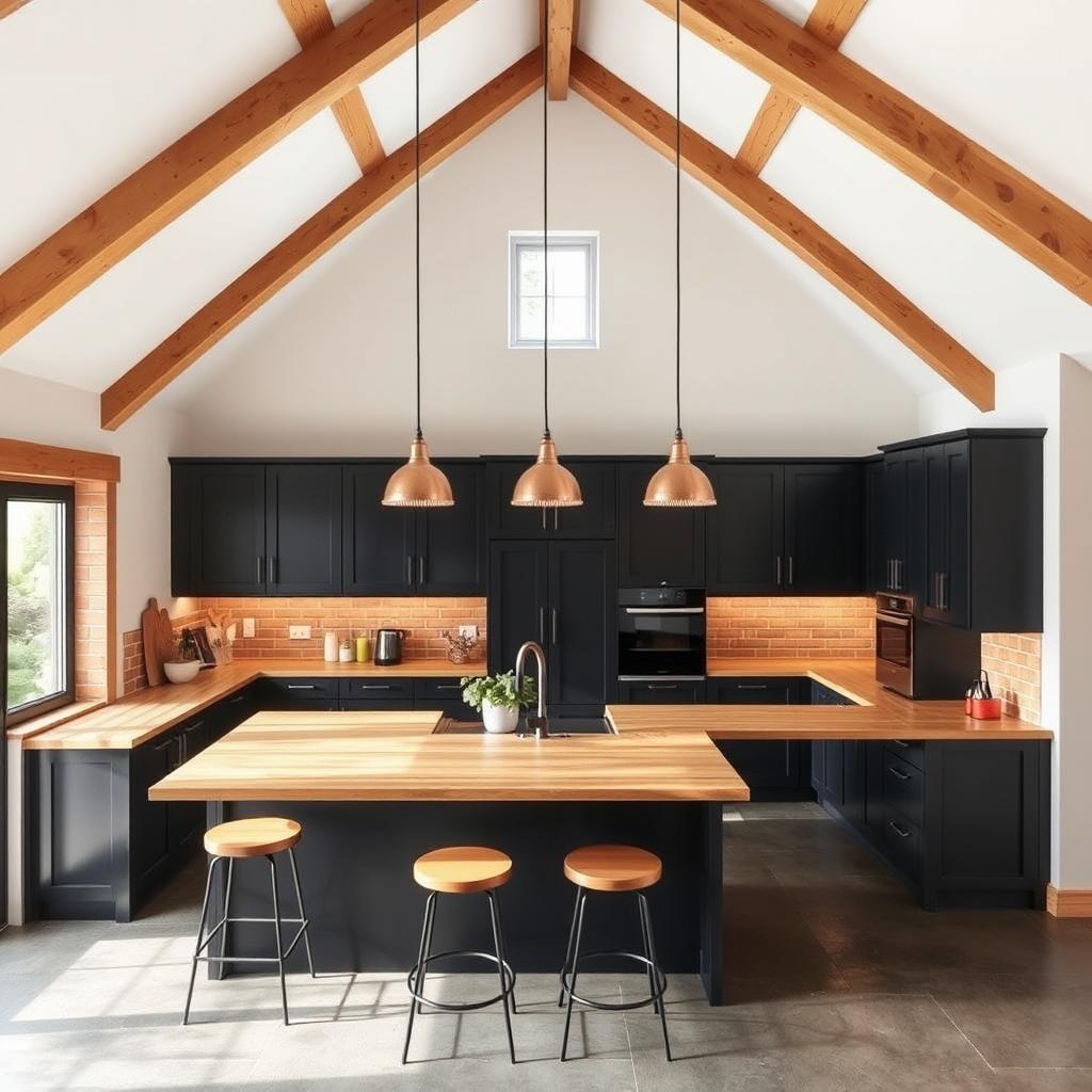 A beautifully designed kitchen featuring a balanced and harmonious decor