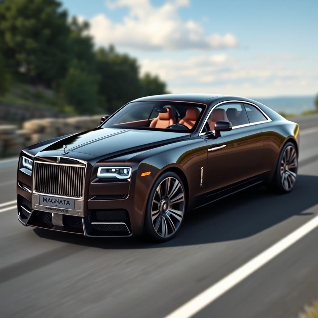 A concept image of a luxury car named Magnata, designed by the brand Lucas Johann