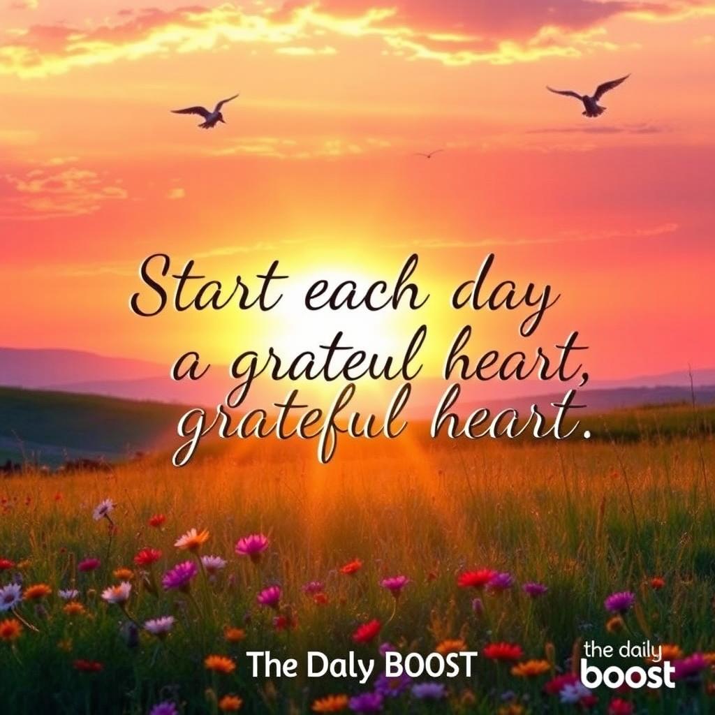 A vibrant, uplifting image to represent 'The Daily Boost' Facebook page