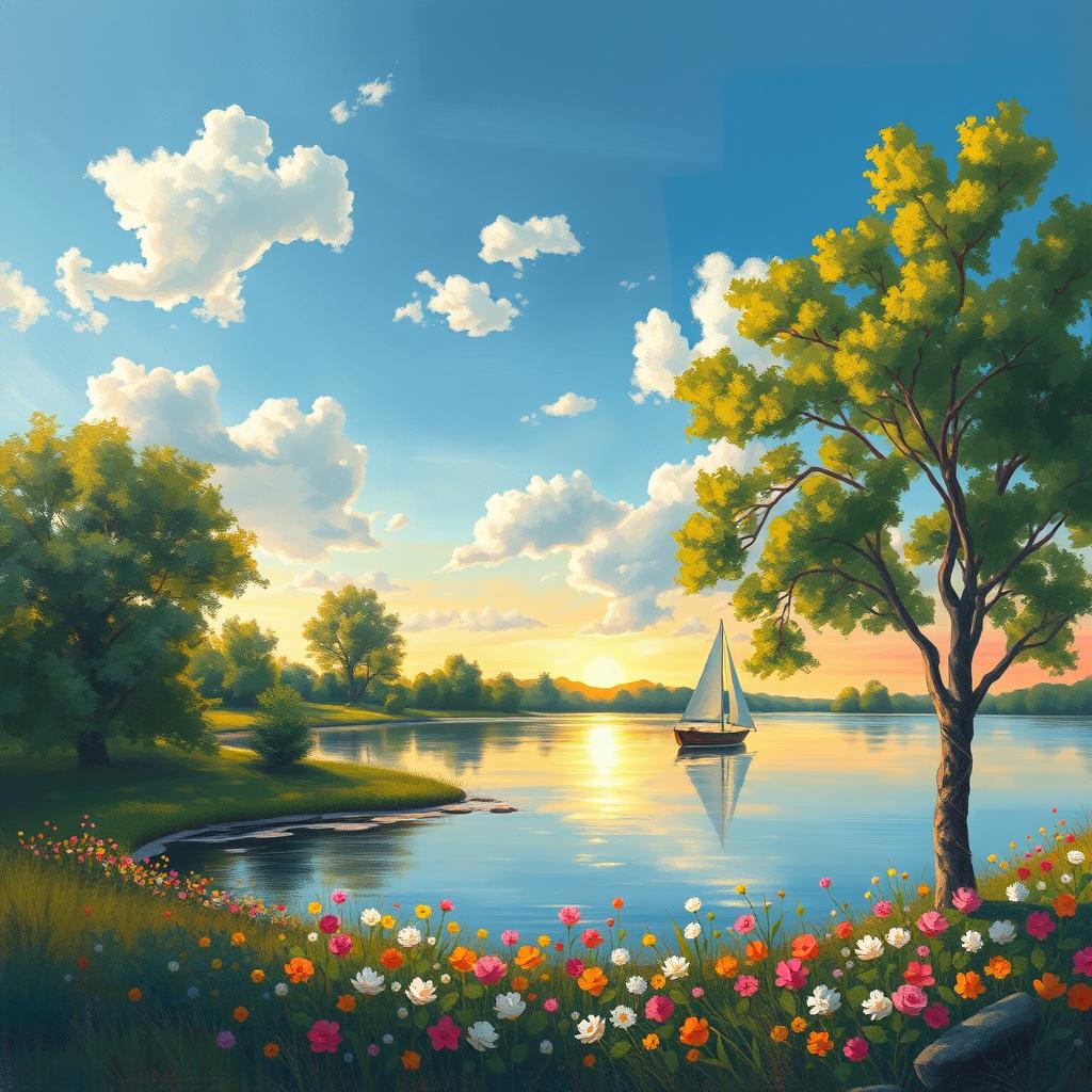 Transform a realistic photo into a vibrant painting style, featuring soft brush strokes and an impressionistic touch