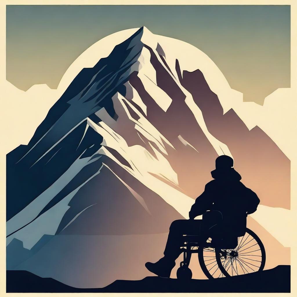 A high-resolution digital art movie poster for a film titled 'The Mountain Climber'