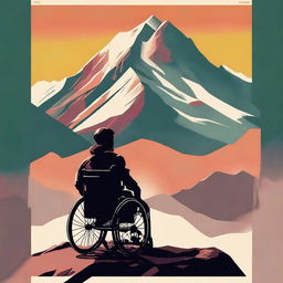 A high-resolution digital art movie poster for a film titled 'The Mountain Climber'