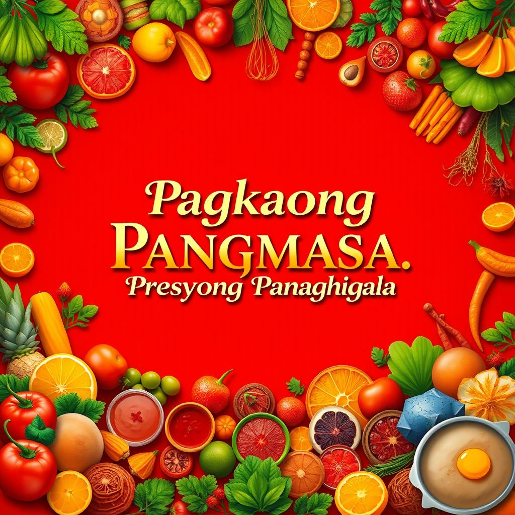 A vibrant Facebook cover photo featuring the phrase "Pagkaong Pangmasa