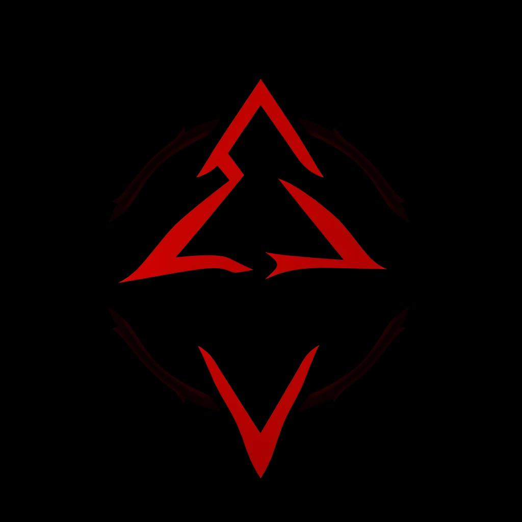 A modern and professional logo featuring a broken triangle design in red and white colors against a black background