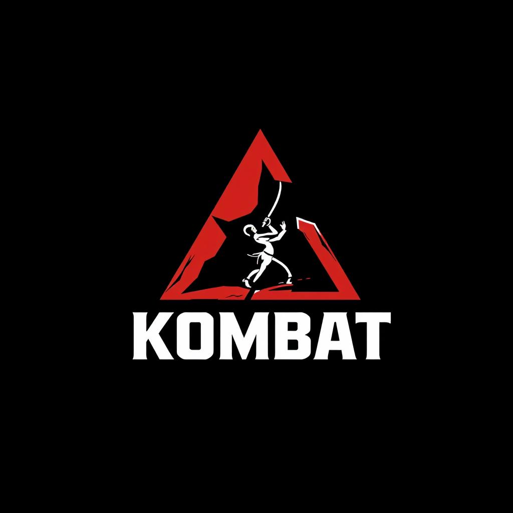 A modern and professional logo design featuring a stylized broken triangle in red and white colors on a black background