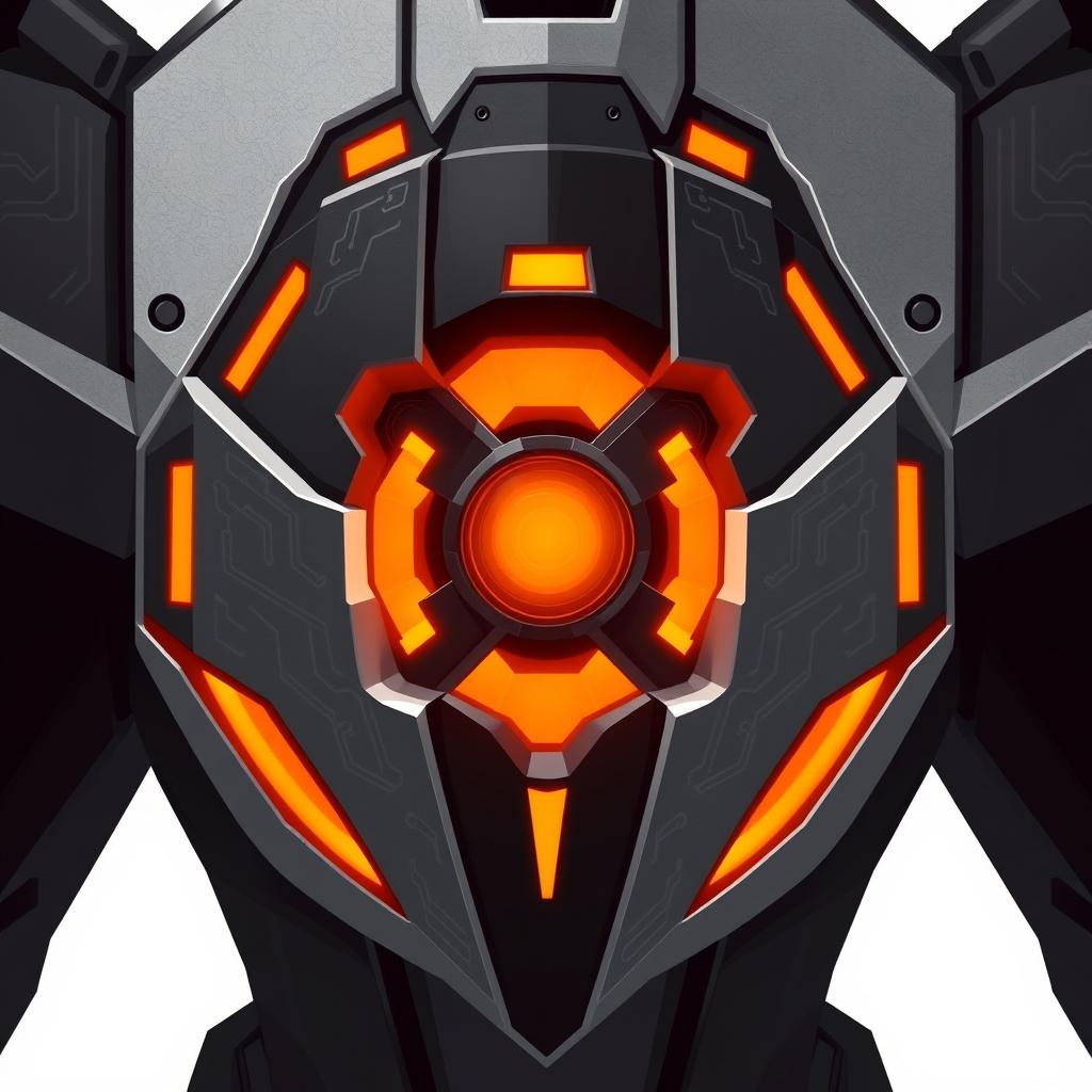 A 2D simple design of an energy core, intended for placement in the center of a mech