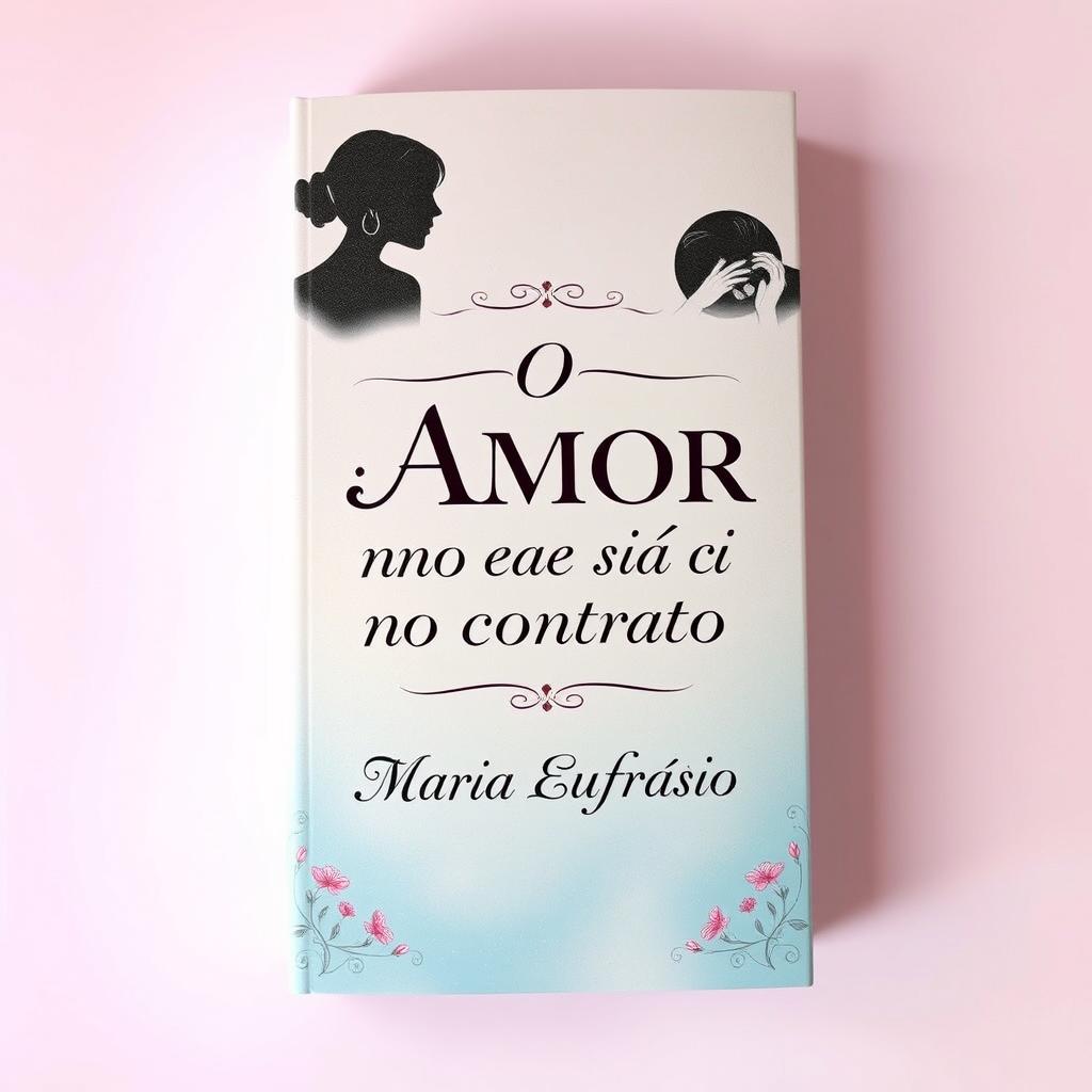A book cover design for 'O Amor Não Está no Contrato' by Maria Eufrásio, featuring a romantic and intriguing motif