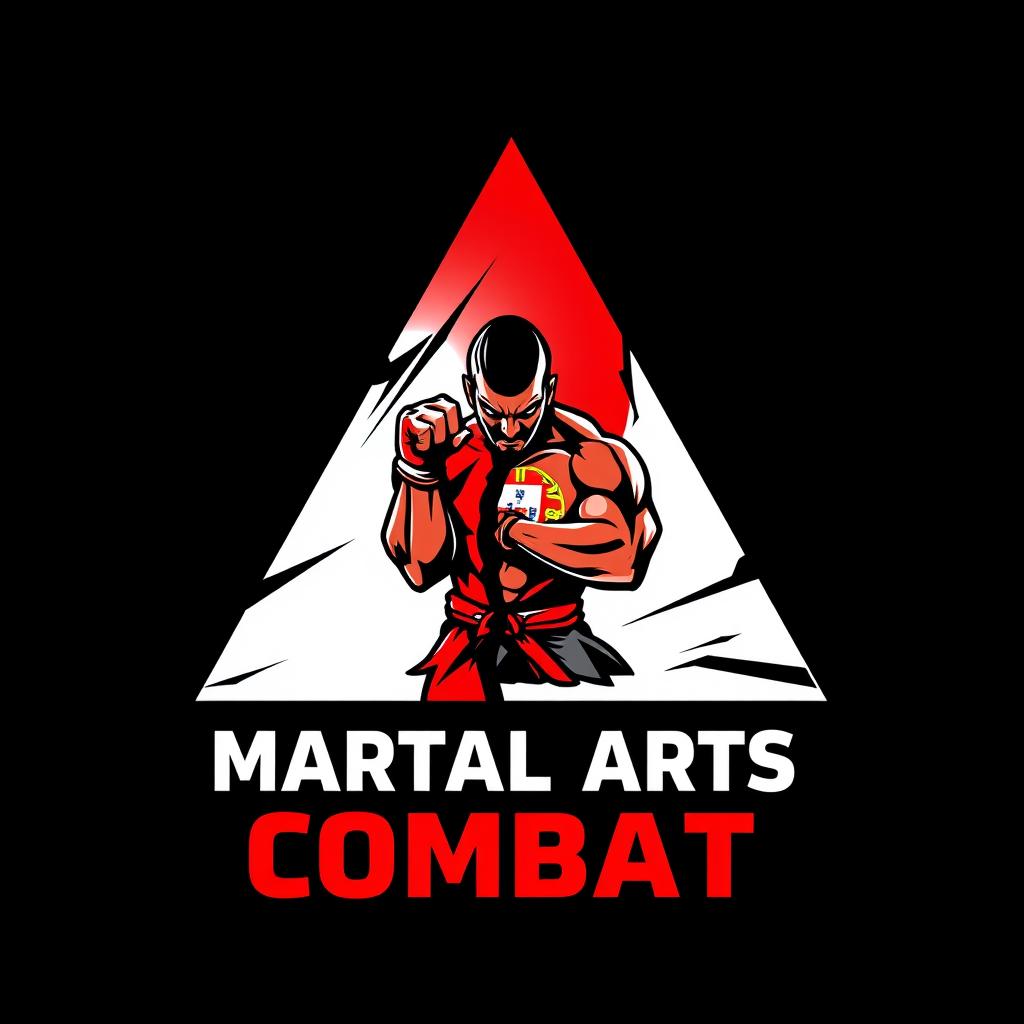 A modern professional logo design featuring a broken triangle in red and white colors