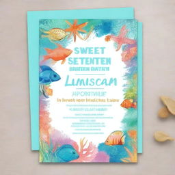 A high-quality digital art invitation for Jessica Linsie's sweet seventeen birthday party