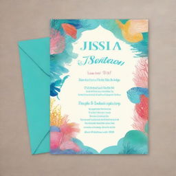 A high-quality digital art invitation for Jessica Linsie's sweet seventeen birthday party