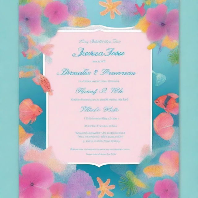 A high-quality digital art invitation for Jessica Linsie's sweet seventeen birthday party