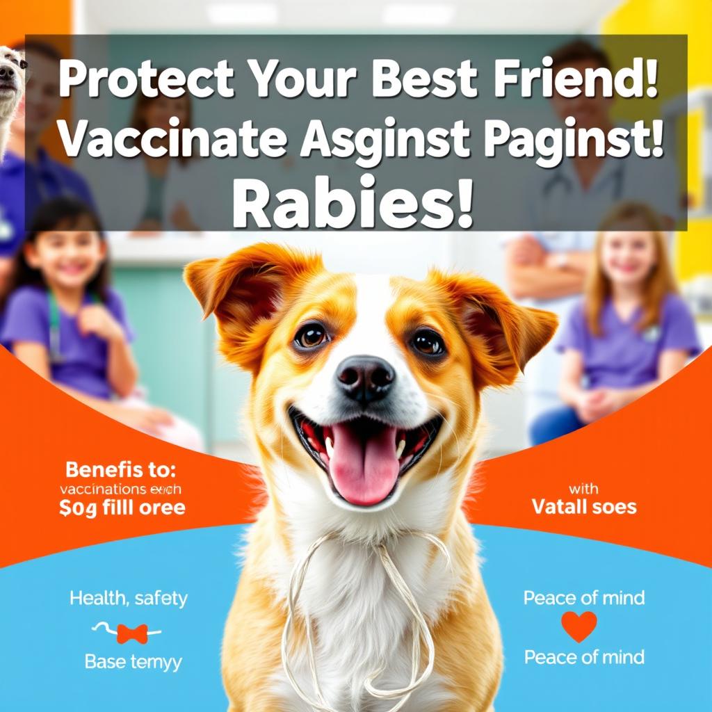 An eye-catching advertisement promoting dog vaccination against rabies