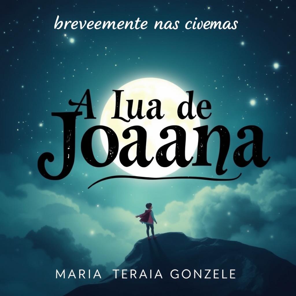 A cinematic poster for the book "A Lua de Joana" by Maria Teresa Maia Gonzalez