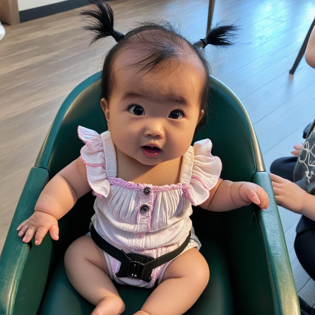 Make this cute baby as pixar animation