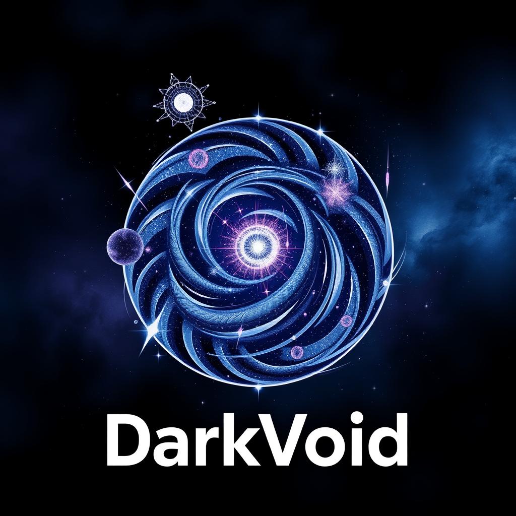 A captivating cosmos-themed VOID logo that embodies a sense of the universe's vastness and mystery