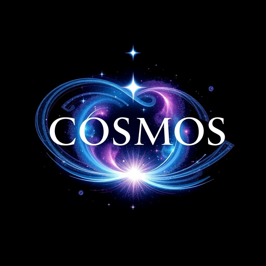 An ethereal COSMOS VOID logo that embodies the vastness and mystery of the universe