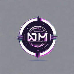 Generate an edgy, cyberpunk inspired logo for a company named DMND. The design should feature a globe with an arrow circling around it.