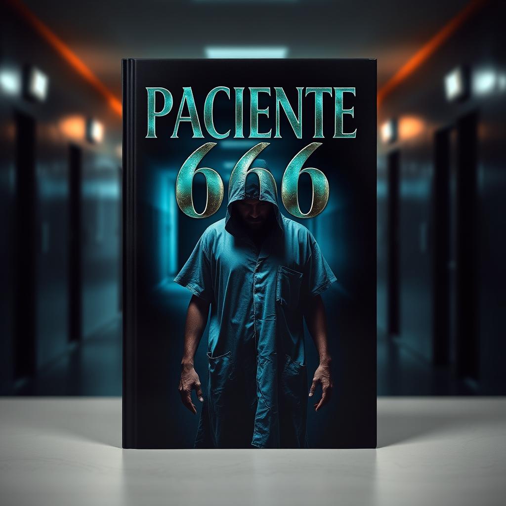 A striking book cover for a thriller titled "Paciente 666"