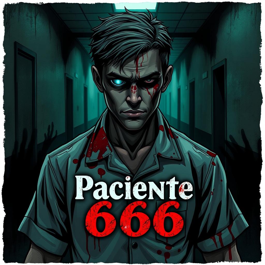 An intense illustration for the book "Paciente 666"