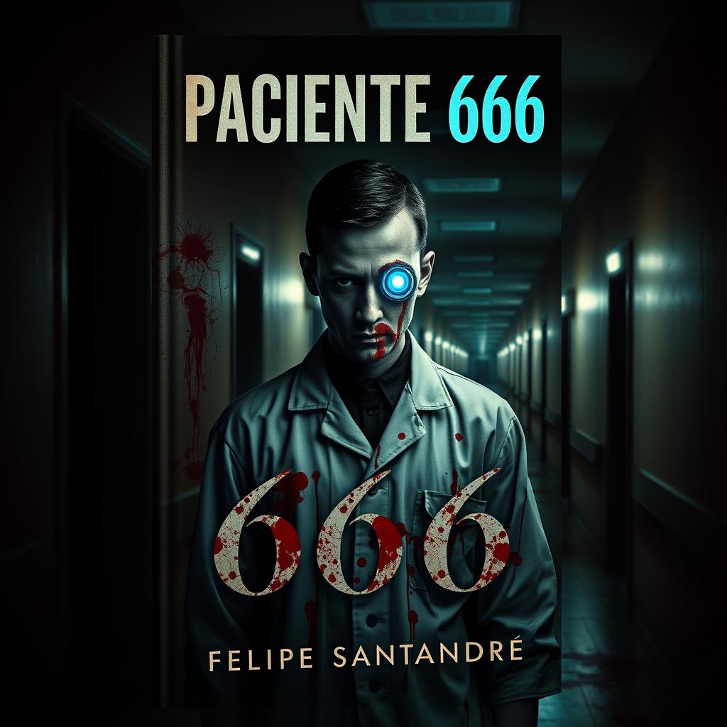 A chilling book cover for "Paciente 666" by Felipe Sant'André