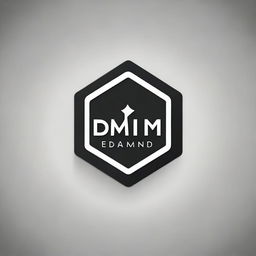 Create a logo for the company DMND with a black background and white font color.