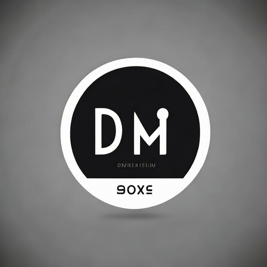 Create a logo for the company DMND with a black background and white font color.